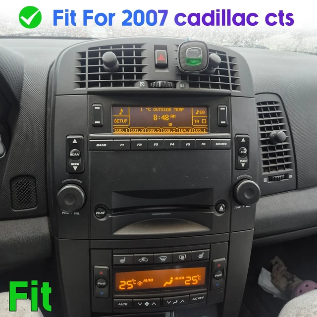 Alt view image 3 of 5 - 10 inch Double Din Car Stereo Radio for Cadillac CTS 2003 2004 2005 2006 2007, 4+64G for Cadillac SRX 2004-2008 with Wireless Carplay Android Auto Car Radio GPS WiFi Bluetooth FM RDS AHD Backup