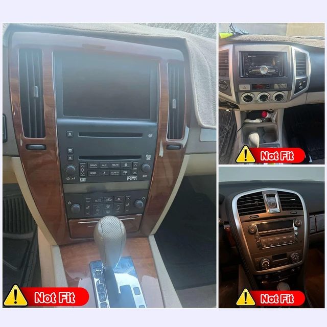 Alt view image 4 of 5 - 10 inch Double Din Car Stereo Radio for Cadillac CTS 2003 2004 2005 2006 2007, 4+64G for Cadillac SRX 2004-2008 with Wireless Carplay Android Auto Car Radio GPS WiFi Bluetooth FM RDS AHD Backup