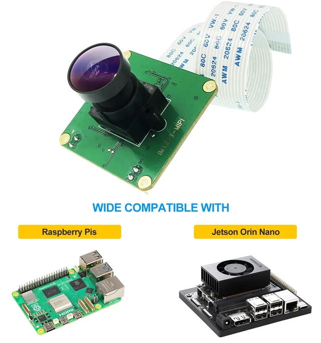 Alt view image 2 of 5 - innomaker GS (Global Shutter) Camera Module for Raspberry Pi All Series with IMX296 Mono Sensor (1456x1088) 60fps, External Trigger Support - Supports Rpi-Cam/Libcamera & External Trigger