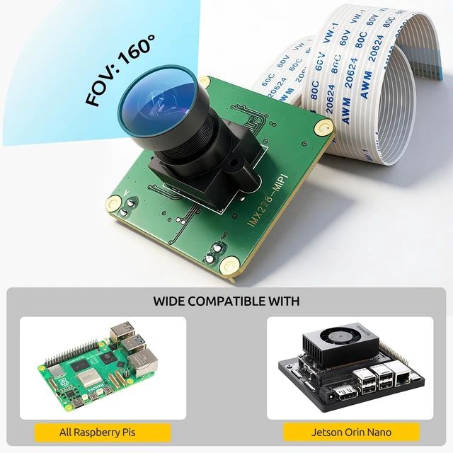 Alt view image 4 of 5 - innomaker GS (Global Shutter) Camera Module for Raspberry Pi All Series with IMX296 Mono Sensor (1456x1088) 60fps, External Trigger Support - Supports Rpi-Cam/Libcamera & External Trigger