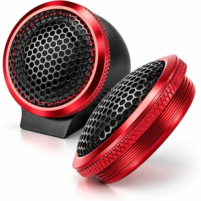 Main image of TANVSO 1 Inch Tweeters for Car Audio, 400W Peak System Power 4 Ohm Silk Dome Car Tweeters with N48H Neodymium Magnets, Ferrofluid Cooling, 12dB Crossovers, Flush/Surface Mount, 2 Pack