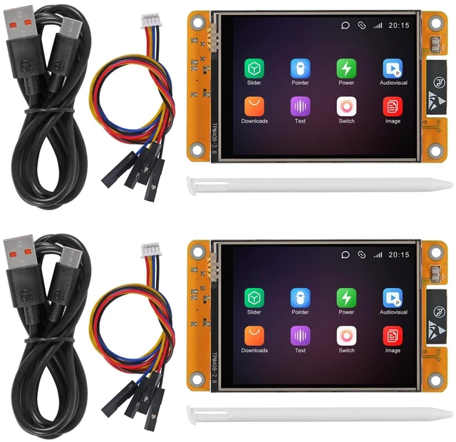 Main image of ESP32 Touchscreen 2.8inch TFT LCD Display ILI9341 Resistive Touch Module ESP32-2432S028R Bluetooth WiFi Dual Core Development Board 240 * 320 for Arduino (2pcs)