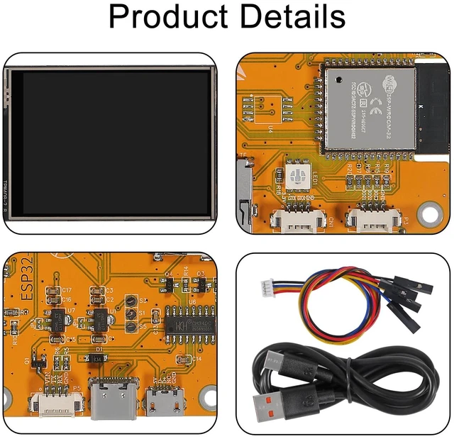 Alt view image 2 of 5 - ESP32 Touchscreen 2.8inch TFT LCD Display ILI9341 Resistive Touch Module ESP32-2432S028R Bluetooth WiFi Dual Core Development Board 240 * 320 for Arduino (2pcs)