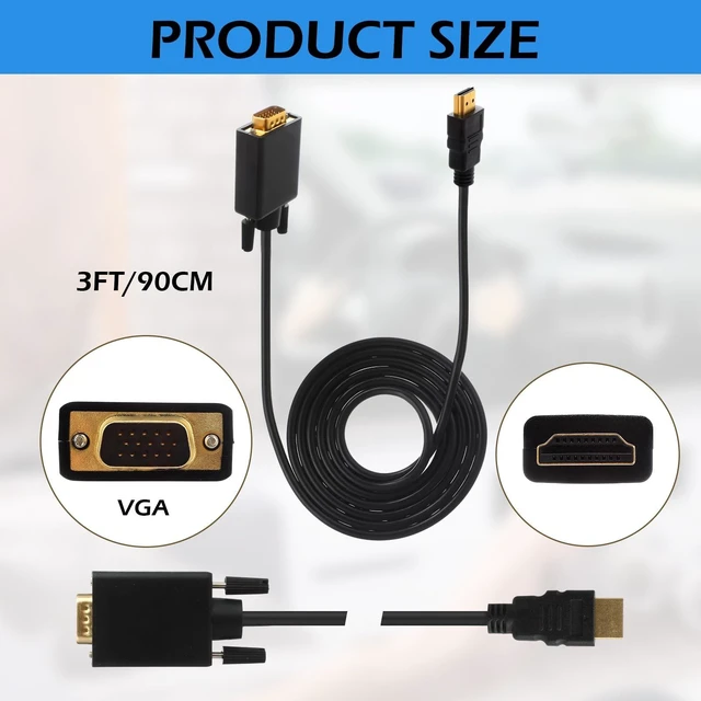Alt view image 2 of 5 - Saysurey 10 Pack Adapter Compatible with HDMI to VGA Cable 10 Feet