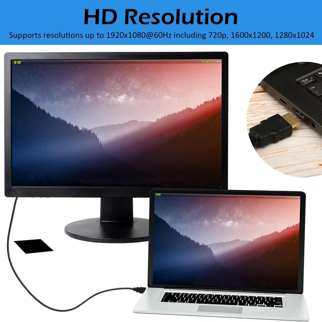 Alt view image 4 of 5 - Saysurey 10 Pack Adapter Compatible with HDMI to VGA Cable 10 Feet