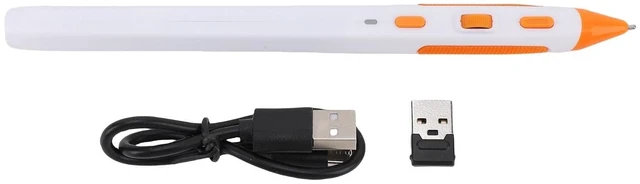 Alt view image 2 of 5 - Tangxi Pocket Ergonomic Pen Mouse with 2.4G Wireless & Bluetooth, DPI 800/1200/1600 Adjustable, Page Turning for PC Laptop Notebook Computer (White)