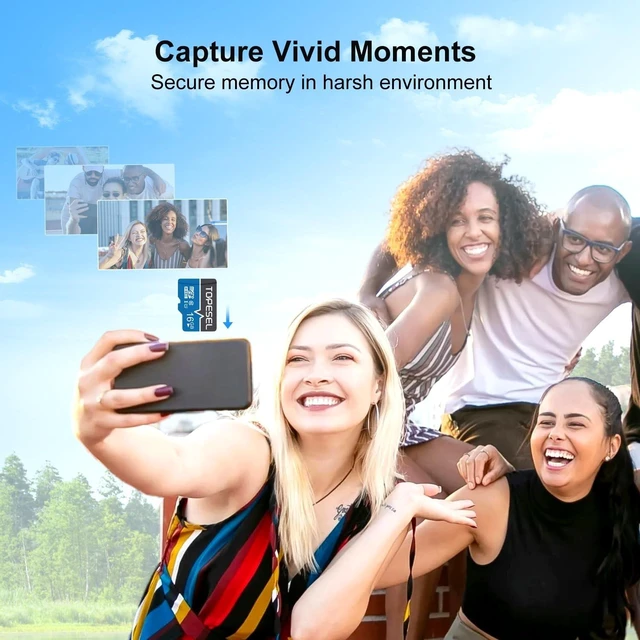 Alt view image 5 of 5 - TOPESEL 10 Pack 16GB Micro SD Card with Adapter SDHC UHS-I Flash Memory Card TF Card for Smartphone, Camera, Dash Cam(16GB 10Pack)