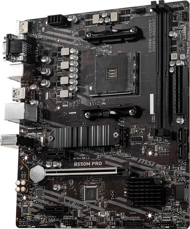 Alt view image 4 of 5 - MICRO CENTER AMD 5500 Processor with MSI PRO B550M-P Motherboard