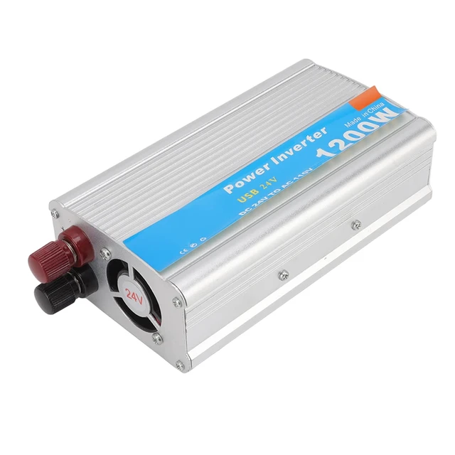 Alt view image 4 of 5 - 1200W DC 24V to AC 110V Car Plug Inverter Adapter Power Converter for Home Appliances, Cars, Field Work