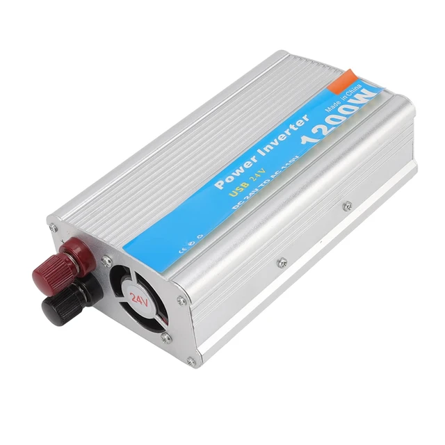 Alt view image 5 of 5 - 1200W DC 24V to AC 110V Car Plug Inverter Adapter Power Converter for Home Appliances, Cars, Field Work