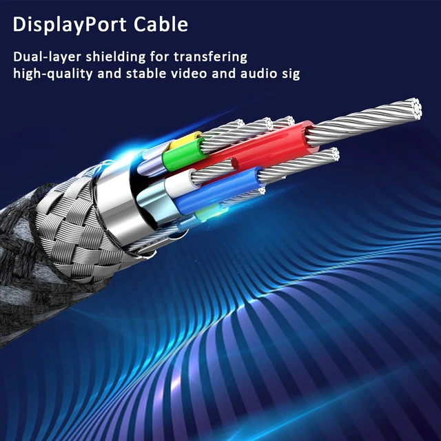 Alt view image 5 of 5 - DteeDck Display Port Cable 6 feet 10 Pack, 4K@70Hz, 2K@180Hz, 1080P@180Hz