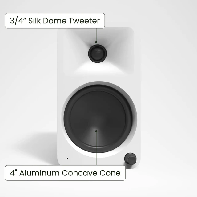 Alt view image 2 of 5 - Kanto ORA4 140W Powered Reference Speakers with Bluetooth 5.0 and USB-C Input ^^ 4 Woofers with Deep Bass Extension ^^ Bi-Amplified ^^ 80 Hz Automatic Crossover ^^ Reference Quality Sound ^^ Pair ^^ W