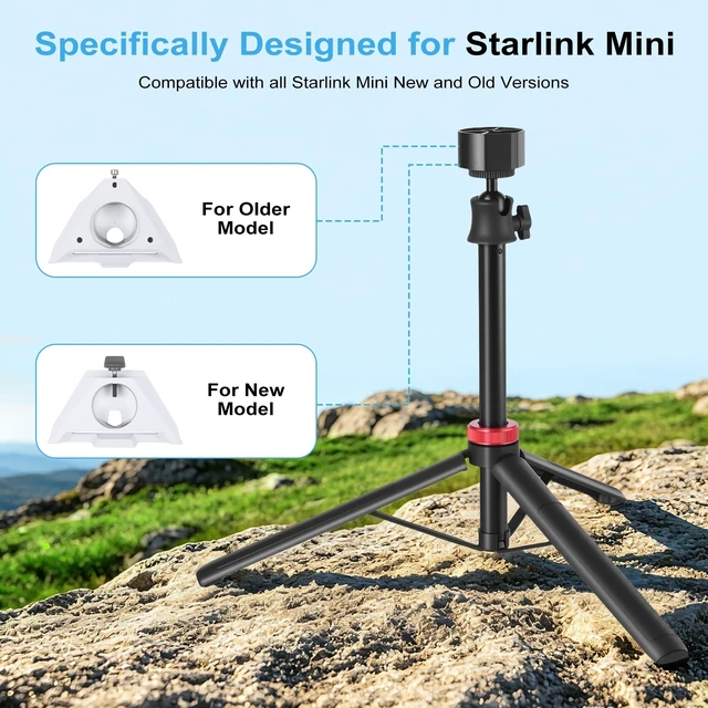 Alt view image 2 of 5 - Starlink Mini Tripod Stand Mount with Aluminum Adapter, Portable & 360Tilt