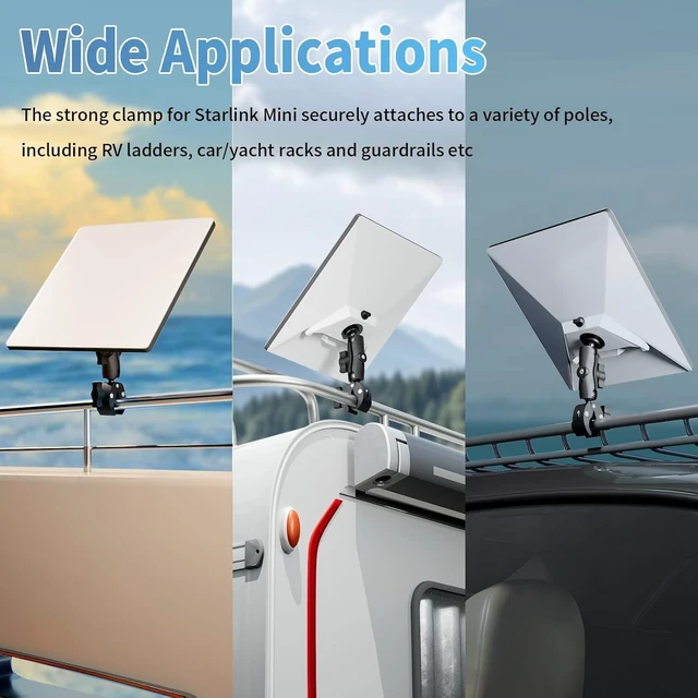 Alt view image 5 of 5 - Mount for Starlink Mini 2026/2025 & 2024, Clamp Mount for Starlink Mini RV