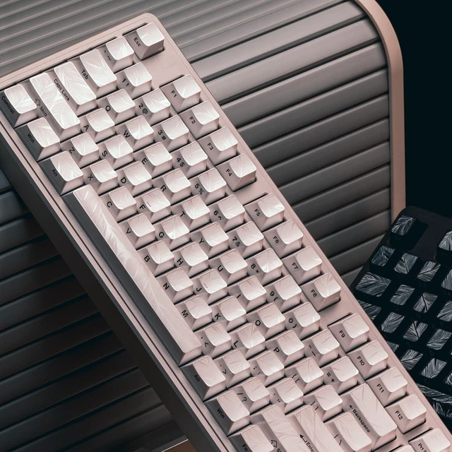 Alt view image 3 of 5 - 119 Key PBT Dye Sub Cherry Profile Feather Keycaps - Side Print Keycaps Set
