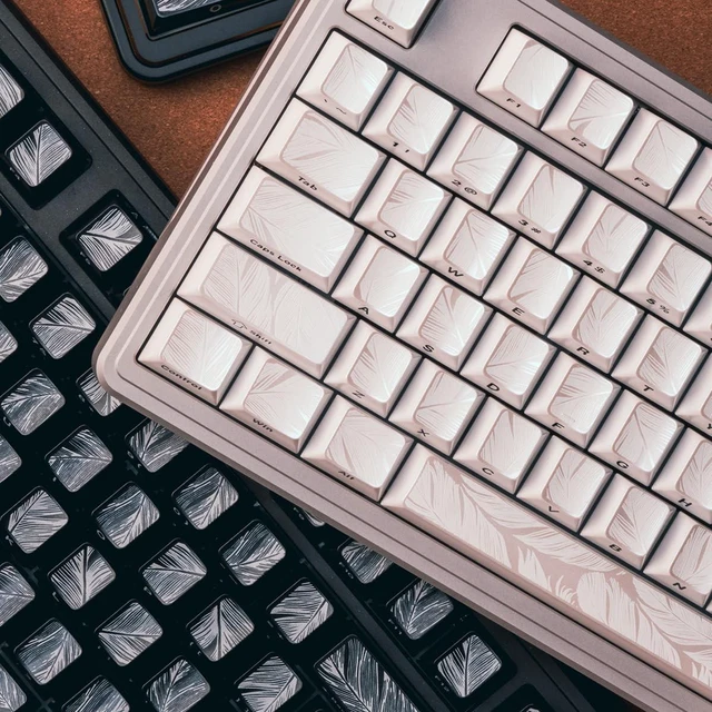 Alt view image 5 of 5 - 119 Key PBT Dye Sub Cherry Profile Feather Keycaps - Side Print Keycaps Set