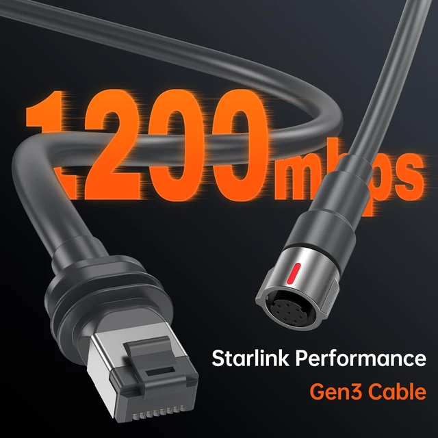 Alt view image 2 of 5 - MSAFF Starlink Performance Gen 3 Waterproof Extension Cable, Plug and Play