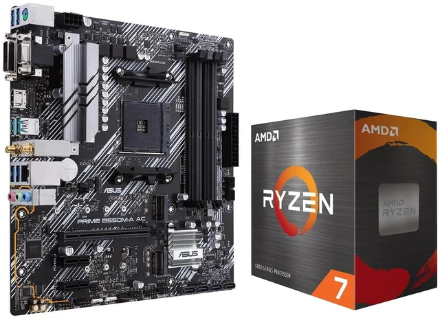 Main image of MICRO CENTER AMD 5800XT Processor with ASUS Prime B550M-A AC Motherboard