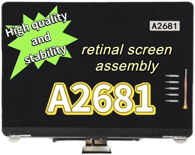 Main image of SKINGE Replacement for McBk Air 13.6" M2 2022 A2681 EMC 4074 13.6 inches 2560x1664 Full LCD Screen Display Complete Assembly (Midnight Color)