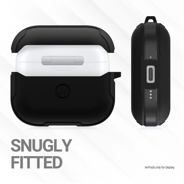 Alt view image 4 of 5 - KZDOO Crashguard for AirPods Pro 3 Case, Metal Protective Cover, Black