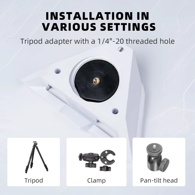 Alt view image 5 of 5 - XTAR X6 Foldable Stand for Starlink Mini, Sturdy Desktop Base with 1/4" Tripod Mount, Includes MT21 Tripod & Anchoring Spikes/Boots, All-in-One Positioning System for Outdoor Camping/RV