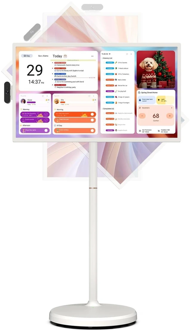 Main image of ApoloSign 32 inch FHD Smart Portable TV Gen2, 16G +128G Storage, Android 16, 15000mAh, Rolling TV on Wheels with Rotatable Touch Screen, Built-in Battery, Full Swivel Rotation, Voice Remote