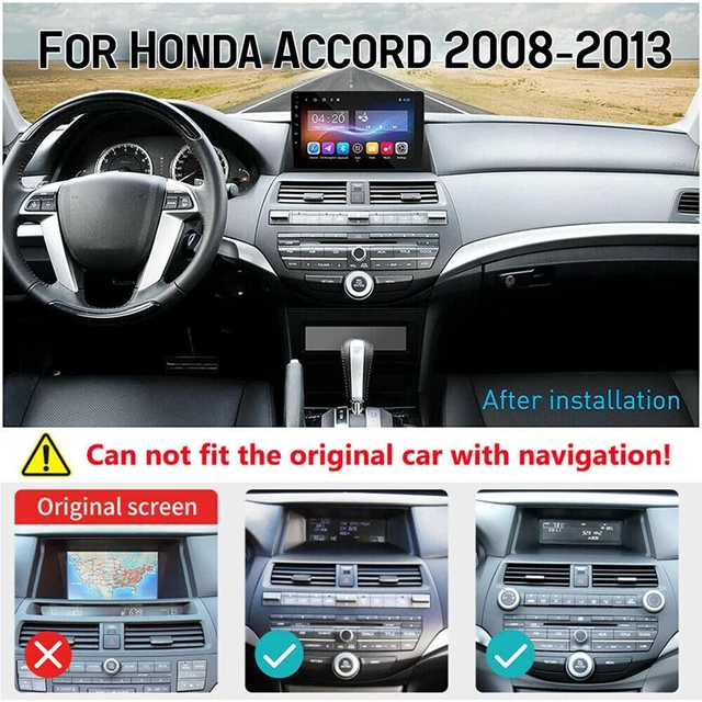 Alt view image 2 of 5 - EWLSAC Android 13.0 Double Din Car Stereo Radio Player for Honda Accord 2008-2013 10 Inch HD Touch Screen Car Audio Receiver with GPS Navigation Bluetooth Head Unit Supports Backup Camera(2G+32G)