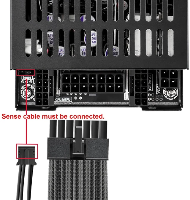 Alt view image 5 of 5 - 600W Flex ATX PSU,1U Mini ITX Fully Modular Power Supply