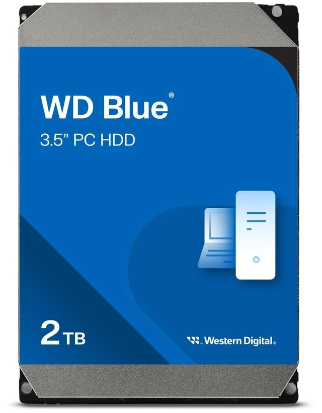 Main image of Western Digital 2TB WD Blue PC Internal Hard Drive HDD - 5400 RPM, SATA 6 Gb/s, 64 MB Cache, 3.5" - WD20EARZ