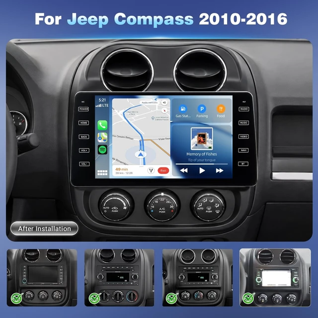 Alt view image 2 of 5 - 4Core+64G Android Car Radio for Jeep Compass 2010-2016