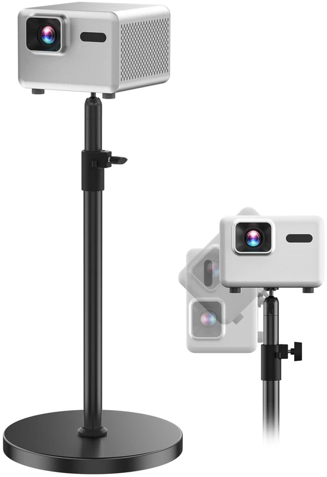 Main image of Heavy Duty Projector Stand Floor Adjustable Height 35''-45'', 1/4 Screw Projector Stand 360 Rotatable, Built-in Cable Management, Compatible with Projector, Camera, Webcam for Home & Office & Outdoor