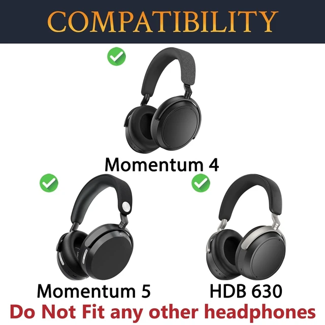 Alt view image 2 of 5 - SOULWIT Lambskin Earpads for Sennheiser HDB 630, Momentum 4/5 - Black