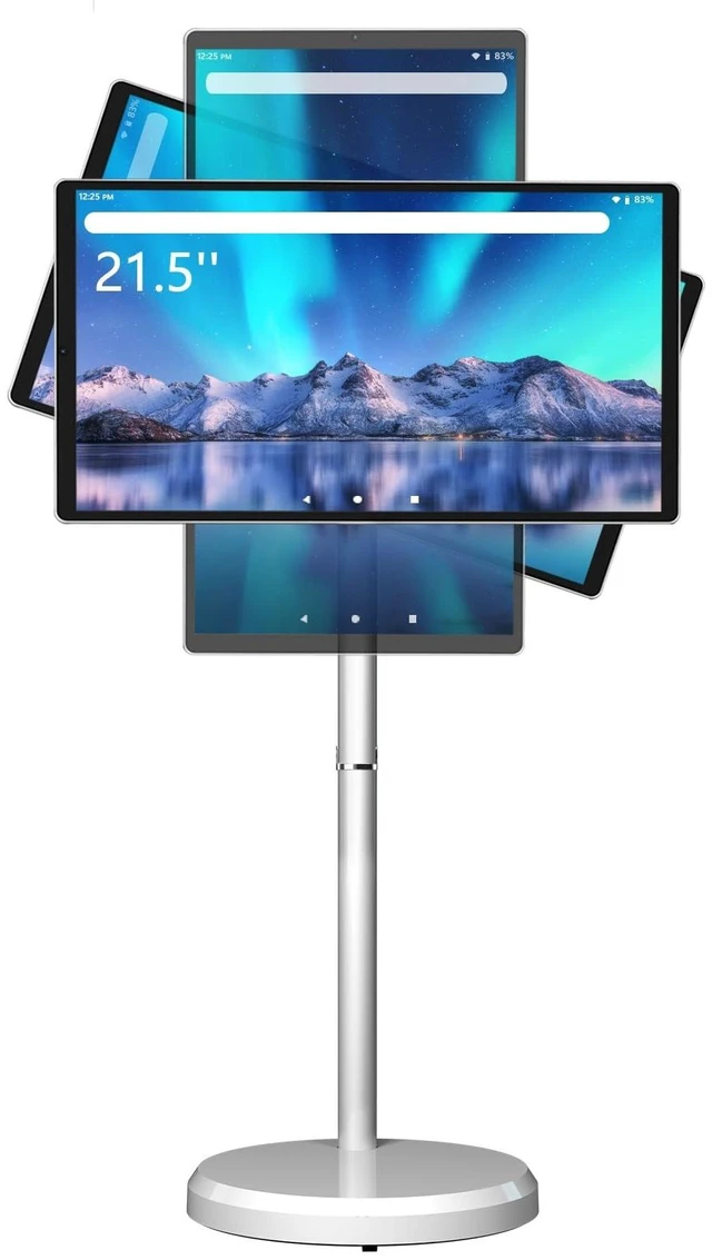 Main image of 21.5" FHD Portable Smart TV on Wheels, Android 13 OS,6GB+128GB Storage