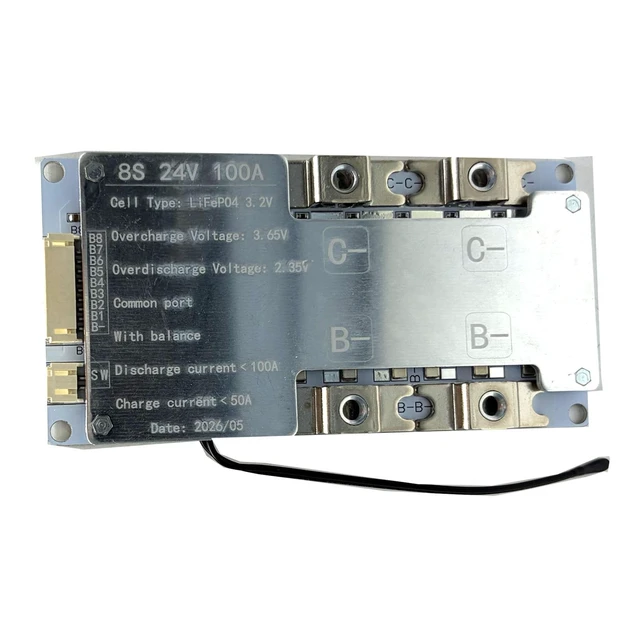 Alt view image 2 of 5 - 8S 100A BMS Lifepo4 Battery Protection Board Temperature Protection Equalizer