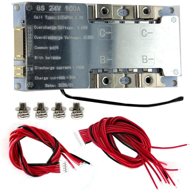 Main image of 8S 100A BMS Lifepo4 Battery Protection Board Temperature Protection Equalizer