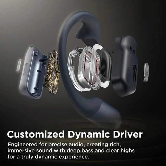 Alt view image 5 of 5 - BUGANI Open Ear Headphones, Bluetooth 5.4 Wireless Earbuds with 60H Playtime, ENC Noise Cancelling Mic for Clear Calls, IPX5 Waterproof Sports Earphones for Running Workout Cycling