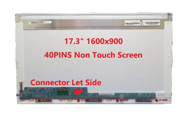 Alt view image 3 of 5 - FULLCOM New LCD Replacement Screen 17.3 Inch LTN173KT01 HD+ 1600x900 40 Pin Glossy for Laptop/Display/Screen/LCD Application