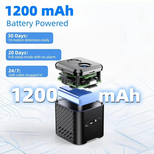 Alt view image 2 of 5 - Upgraded Mini Camera, 4K HD, 30-Day Battery Life, AI Motion Detection, WiFi