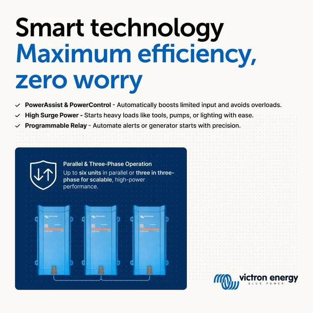 Alt view image 3 of 5 - Victron Energy MultiPlus Inverter/Charger 120VAC 800VA 12V VE.Bus