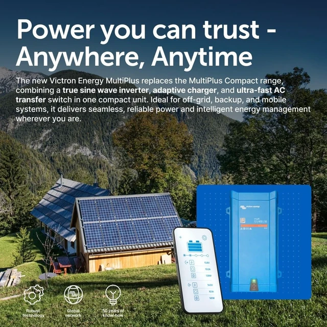 Alt view image 2 of 5 - Victron Energy MultiPlus Inverter/Charger 120VAC 800VA 12V VE.Bus