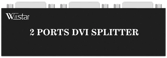 Main image of Wiistar DVI Splitter 1 in 2 Out 2 Port DVI Distribution Video Splitter 1x2