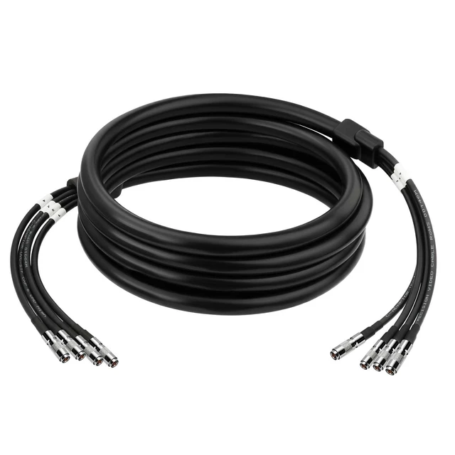 Alt view image 4 of 5 - Superbat CXP12 4-Channel DIN 1.0/2.3 Male Cable for Machine Vision, 10ft