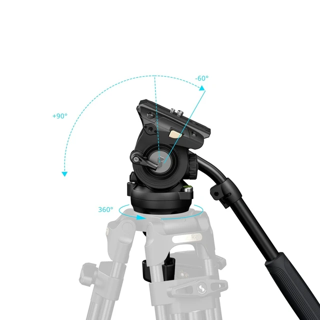 Alt view image 3 of 5 - SmallRig Professional Tripod Fluid Video Head with 6-Step Counterbalance