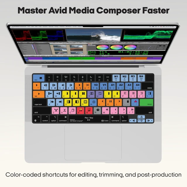 Alt view image 2 of 5 - KB Covers Premium Avid Media Composer Keyboard Cover for MacBook Pro & Air