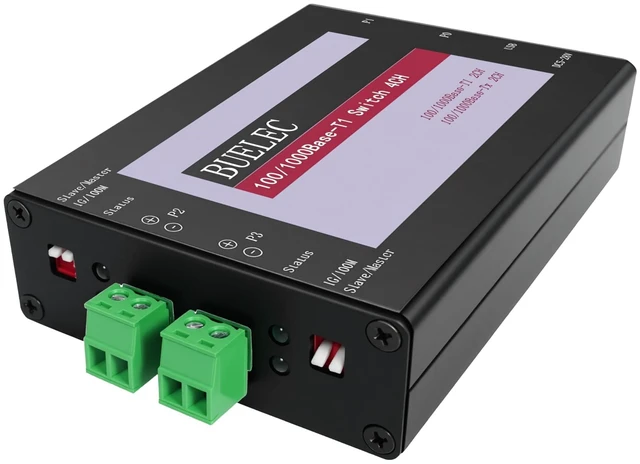 Main image of BUELEC 100/1000BASE-T1 Managed Automotive Ethernet Switch, 4-Port, 2X T1 + 2X RJ45, VLAN, Port Mirroring, USB Config, MATEnet & HMTD Adapters