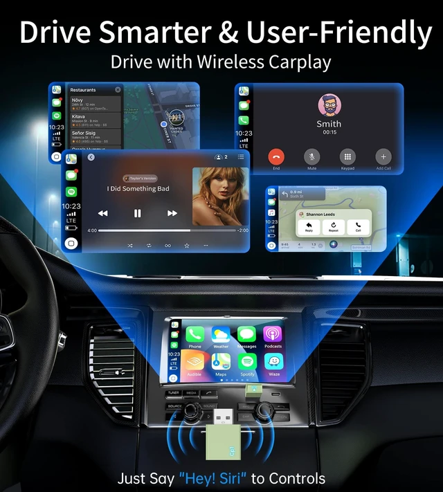 Alt view image 3 of 5 - CNDPSTE Wireless Carplay Adapter for Apple 2025 Upgrade, Bluetooth Carplay Convert Wired to Wireless, Car Play Wireless Adapter for iPhone, Carpaly Dongle for Cars Fast Stable in