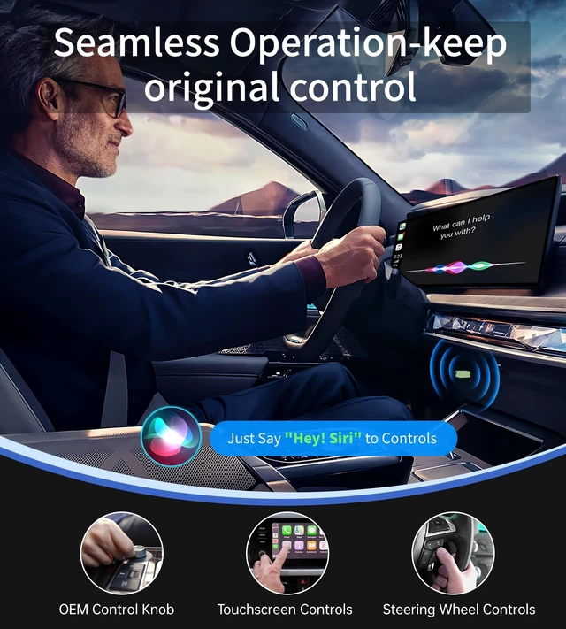Alt view image 4 of 5 - CNDPSTE Wireless Carplay Adapter for Apple 2025 Upgrade, Bluetooth Carplay Convert Wired to Wireless, Car Play Wireless Adapter for iPhone, Carpaly Dongle for Cars Fast Stable in