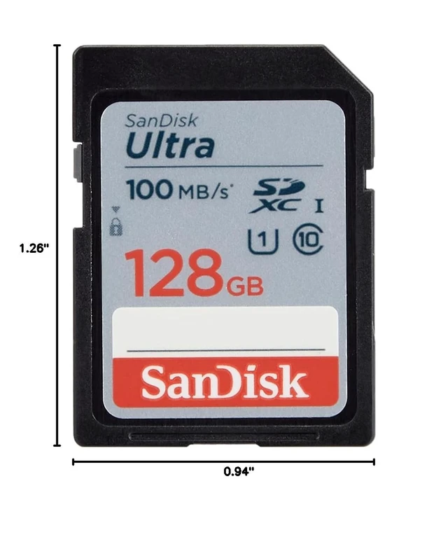 Alt view image 5 of 5 - SanDisk 128GB Ultra SDXC UHS-I Memory Card - 100MB/s, C10, U1, Full HD, SD Card - SDSDUNR-128G-GN6IN