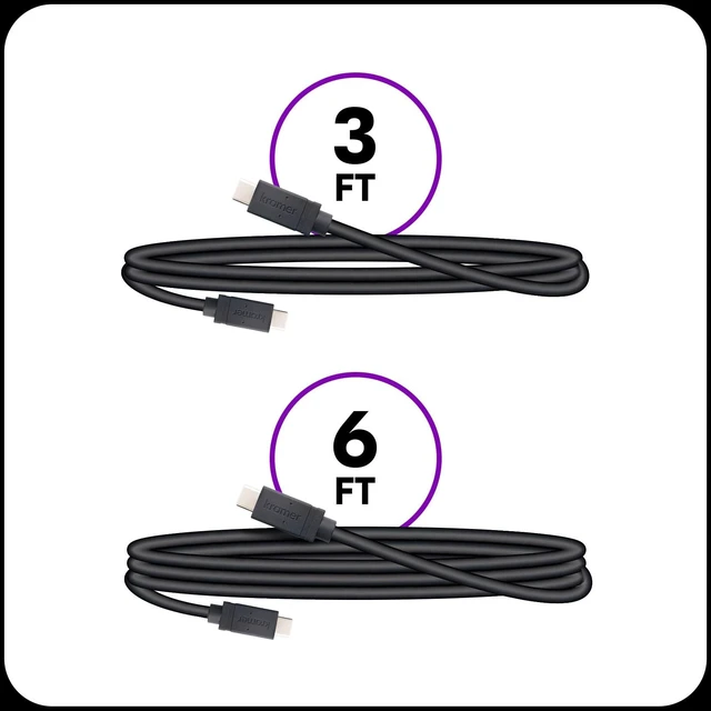 Alt view image 3 of 5 - Kramer USB-C 3.2 Gen 2 Full-Featured Cable C-U32/FF-6, 6 ft, 10Gbps, 100W, 4K@60Hz