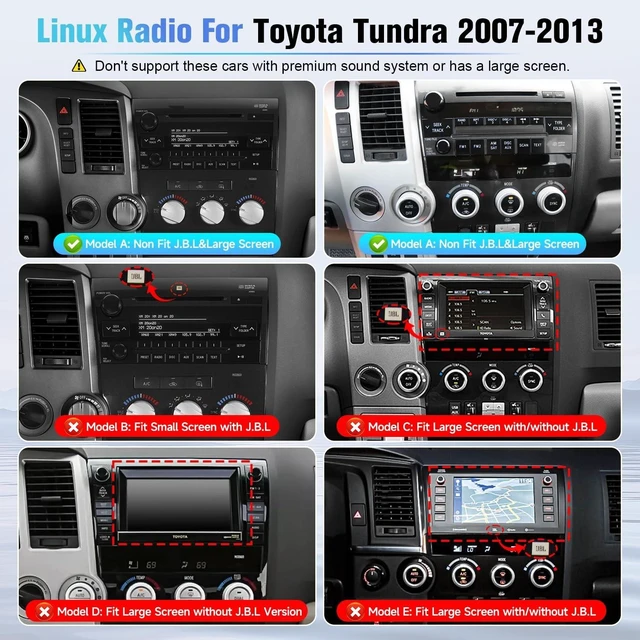 Alt view image 2 of 5 - Naifay Double Din Linux Radio for Toyota Tundra 2007-2013